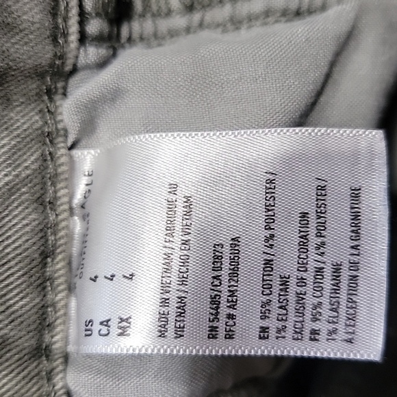 American Eagle Size 4 Washed Khaki Green Paper Bag Highest Rise Mom Shorts - Picture 10 of 15